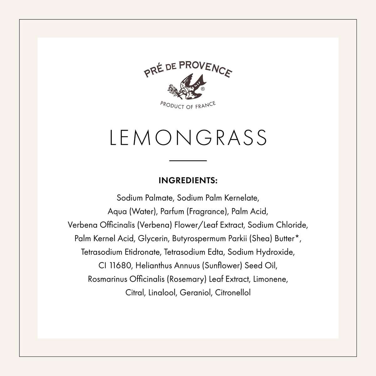 Pre de Provence Artisanal Soap Bar Lemongrass with a towel