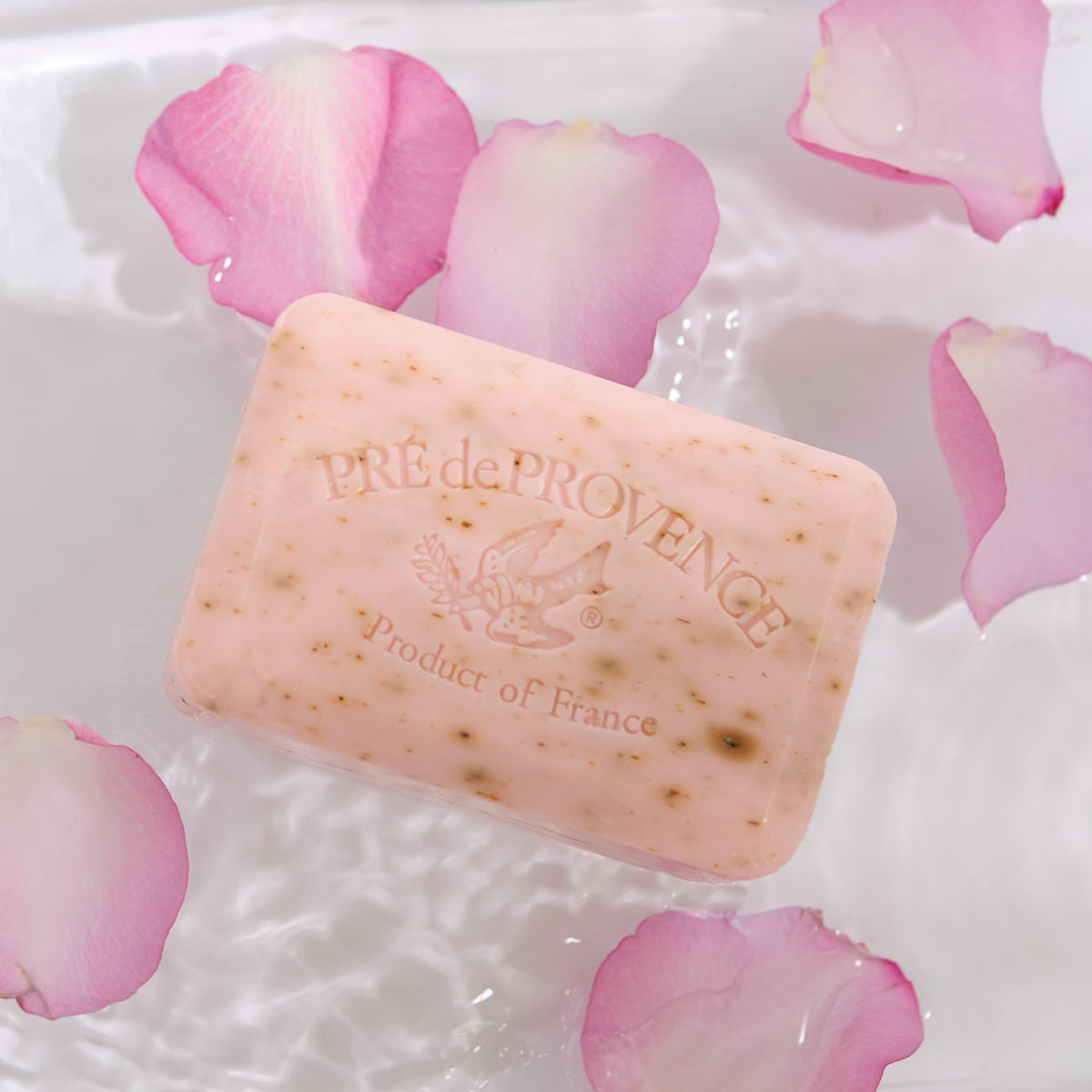 Pre de Provence Artisanal Soap Bar Rose Petal with flowers