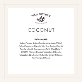 Pre de Provence Coconut Soap Bar on a wooden surface