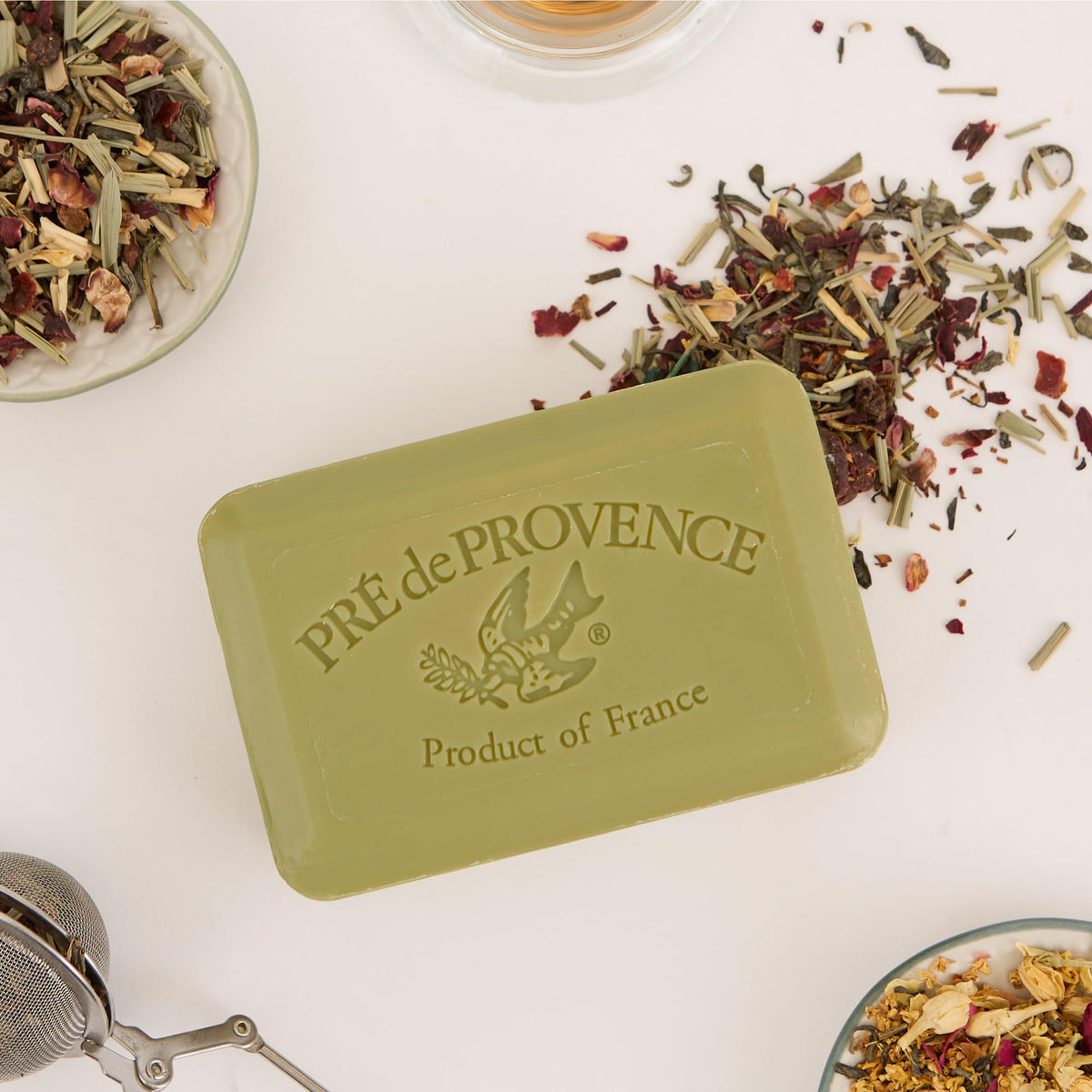 Pre de Provence Green Tea Soap Bar side view