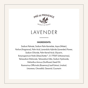 Pre de Provence Lavender Soap Bar with shea butter ingredients