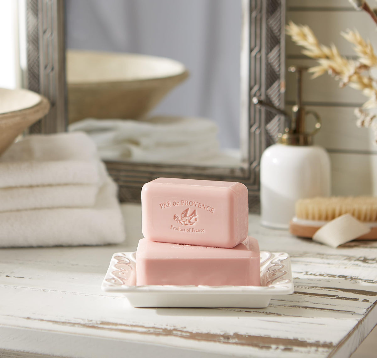 Pre de Provence Soap Bar being lathered in hands