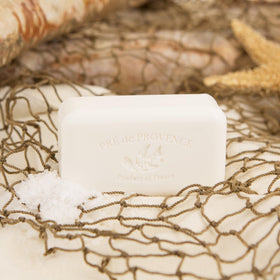 Pre de Provence soap bar beside a sink