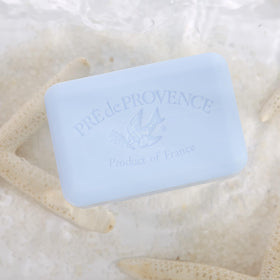 Pre de Provence soap bar beside a sink