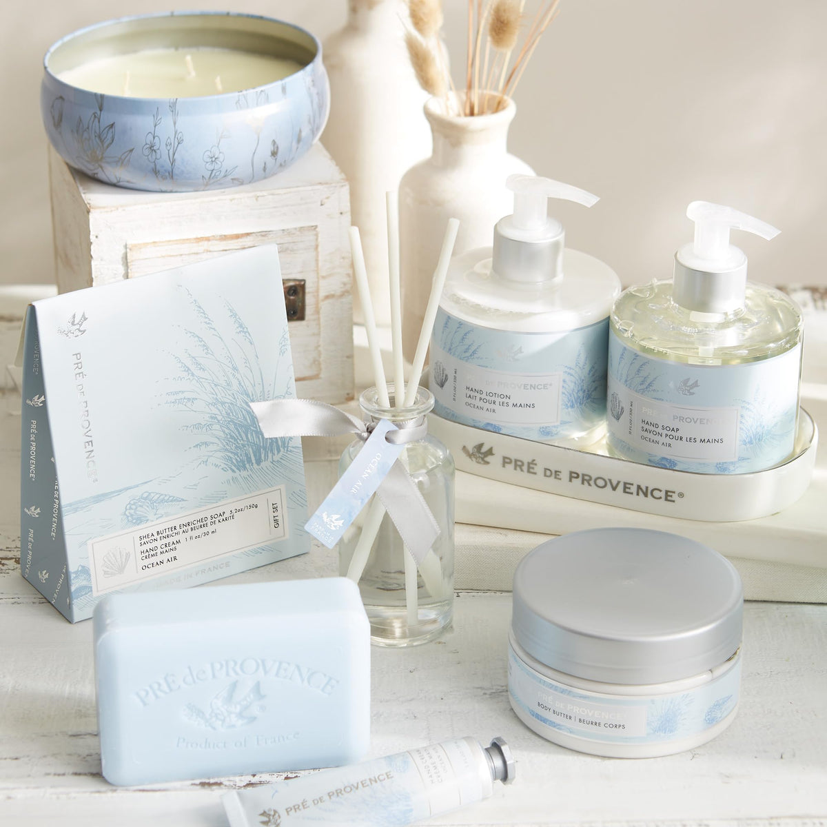 Pre de Provence soap bar displayed in a gift basket