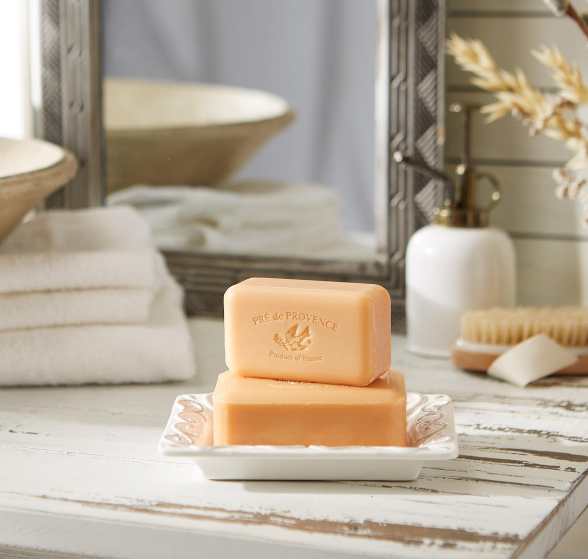Pre de Provence soap bar in a bathroom setting