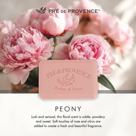 Pre de Provence soap bar with floral background