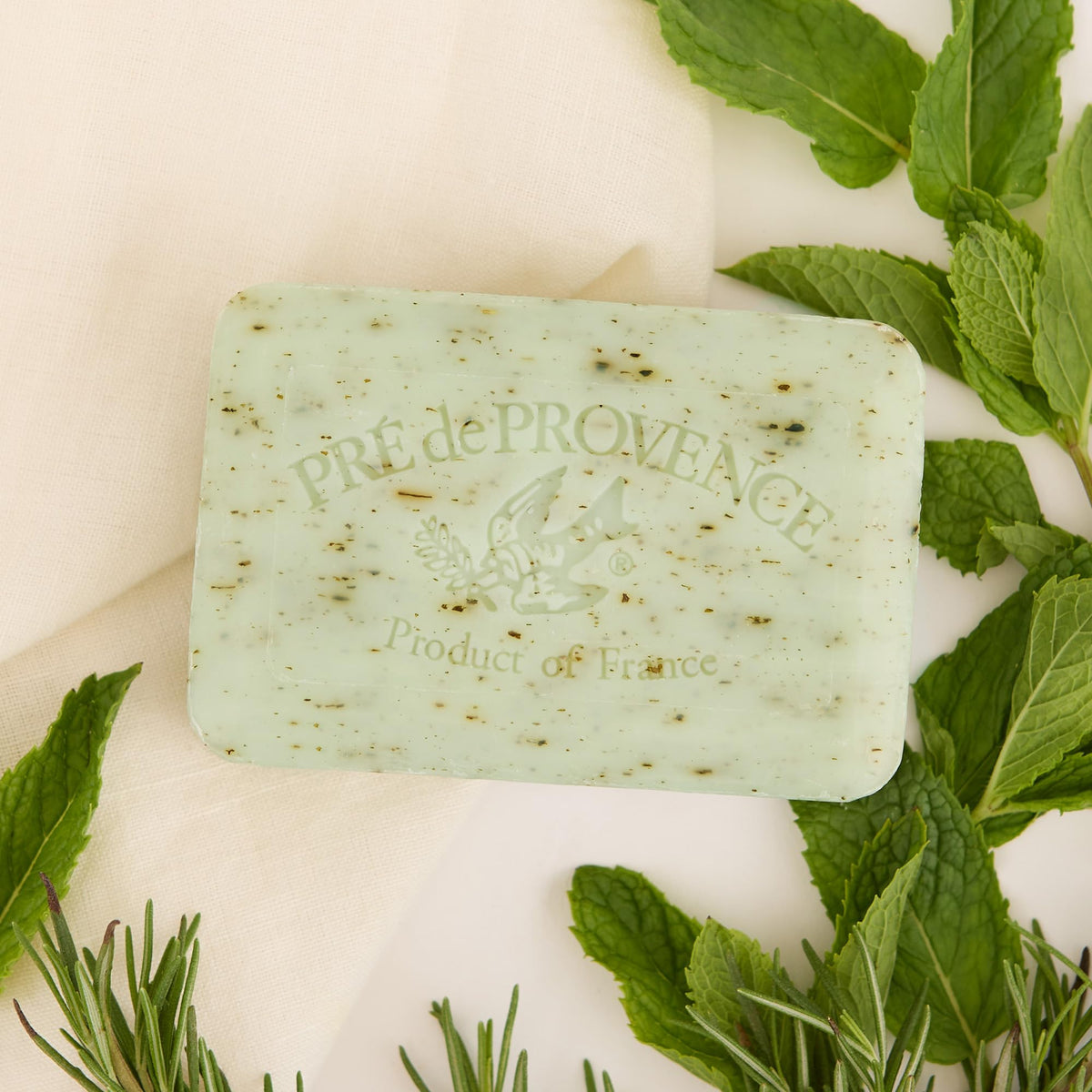 Pre de Provence soap displayed in a bathroom setting