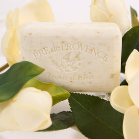 Pre de Provence White Gardenia Soap Bar in a bathroom setting