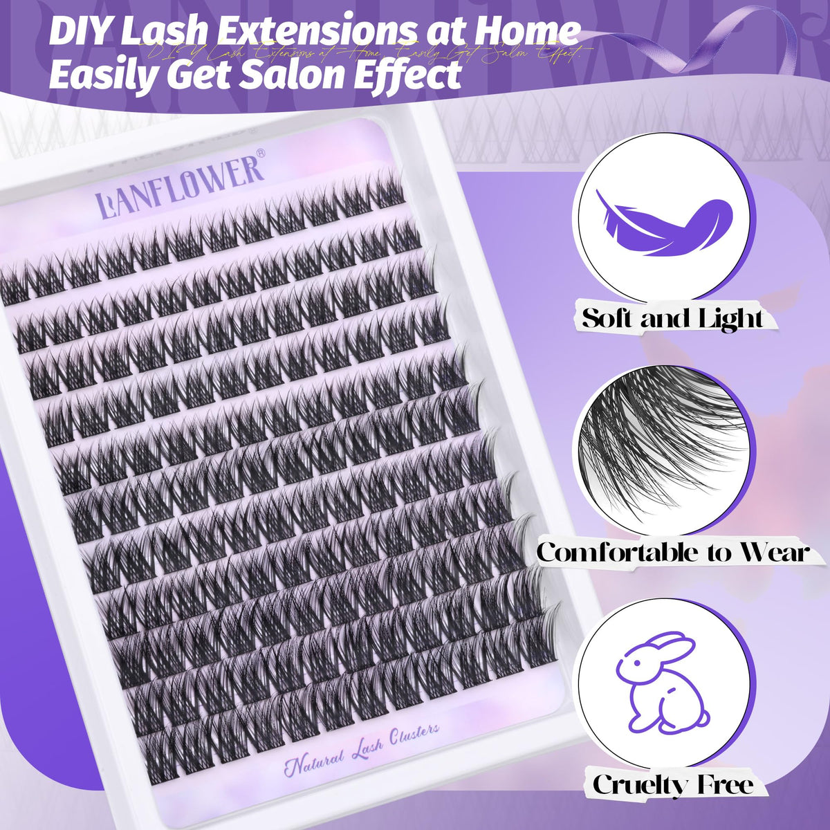 Precision lash tweezers from LANFLOWER kit
