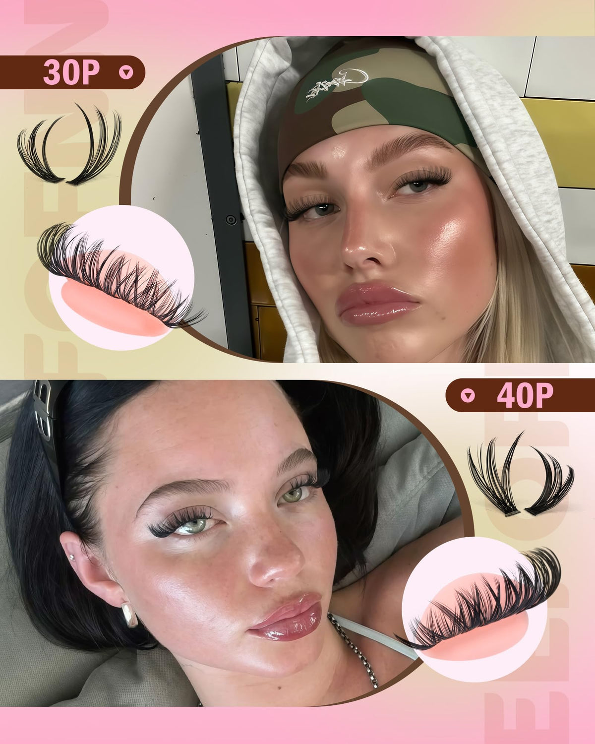 Precision tweezers from Eefofnn Lash Clusters Kit