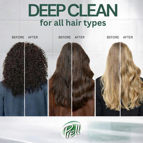 Prell Classic Clean Shampoo bottle in bathroom setting