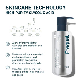 Prequel Glycolic Body Wash in a bathroom setting