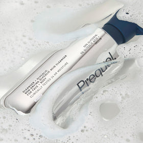 Prequel Glycolic Body Wash with water droplets