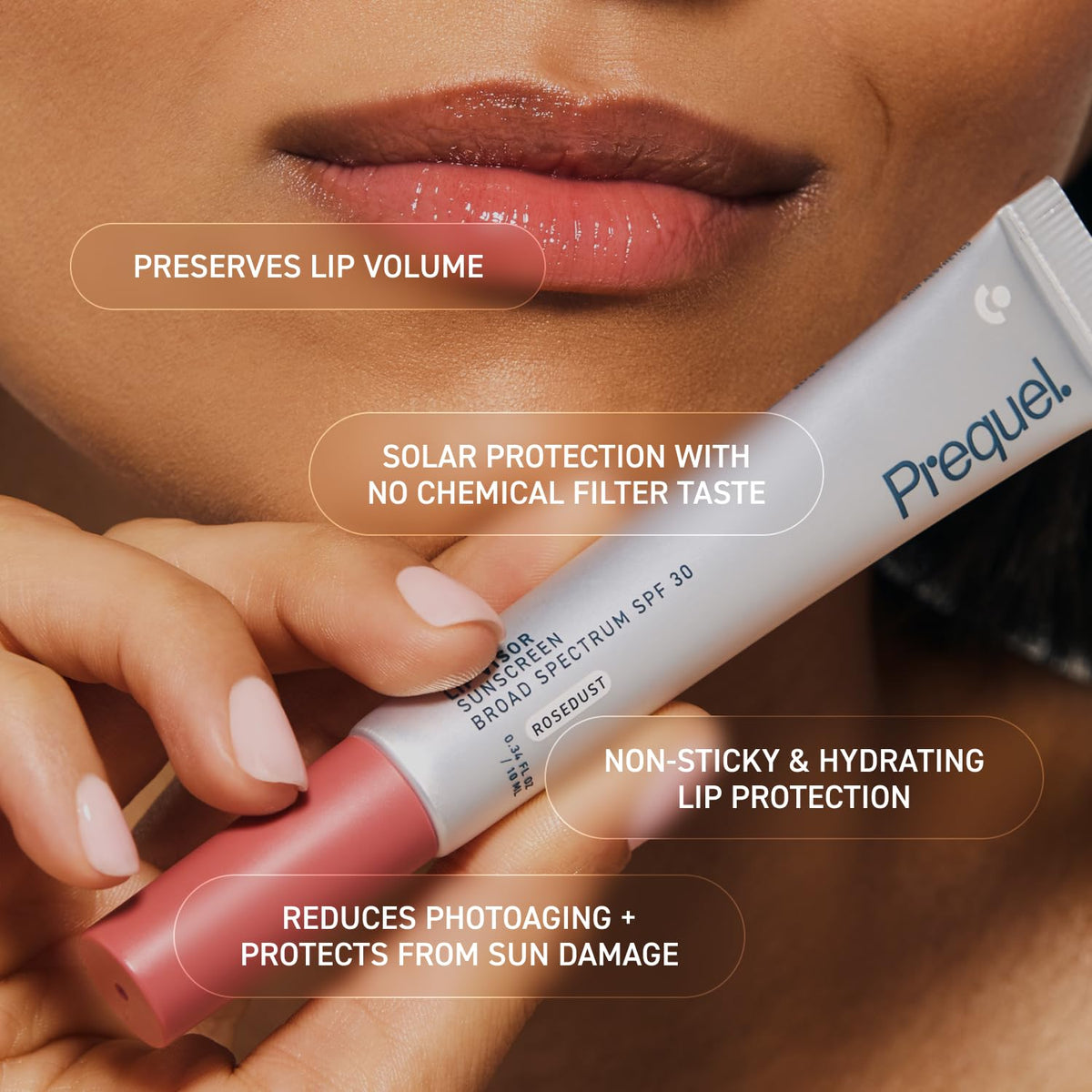 Prequel Lip Visor Tinted Lip Balm SPF 30 Rosedust Mint mint flavour