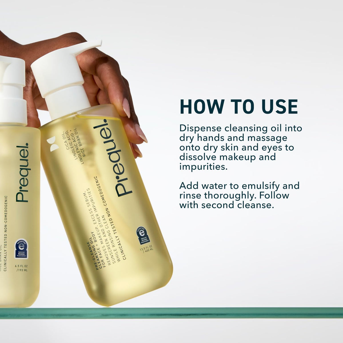Prequel Pre-Gleanse Oil Cleanser packaging details