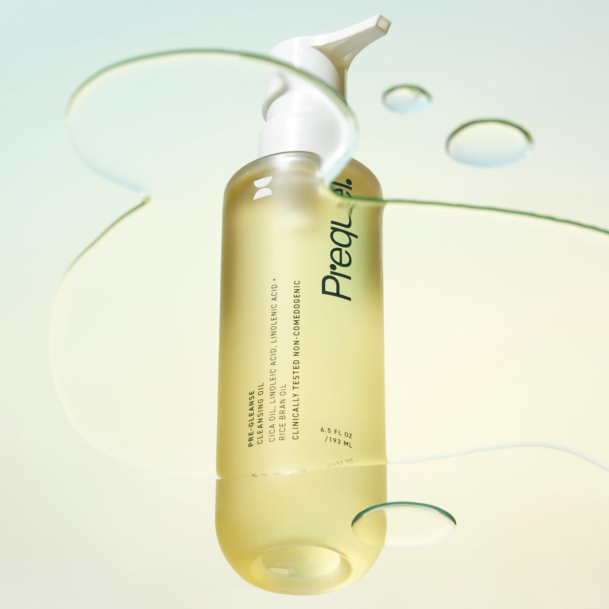 Prequel Skin Cleansing Oil packaging with dimensions