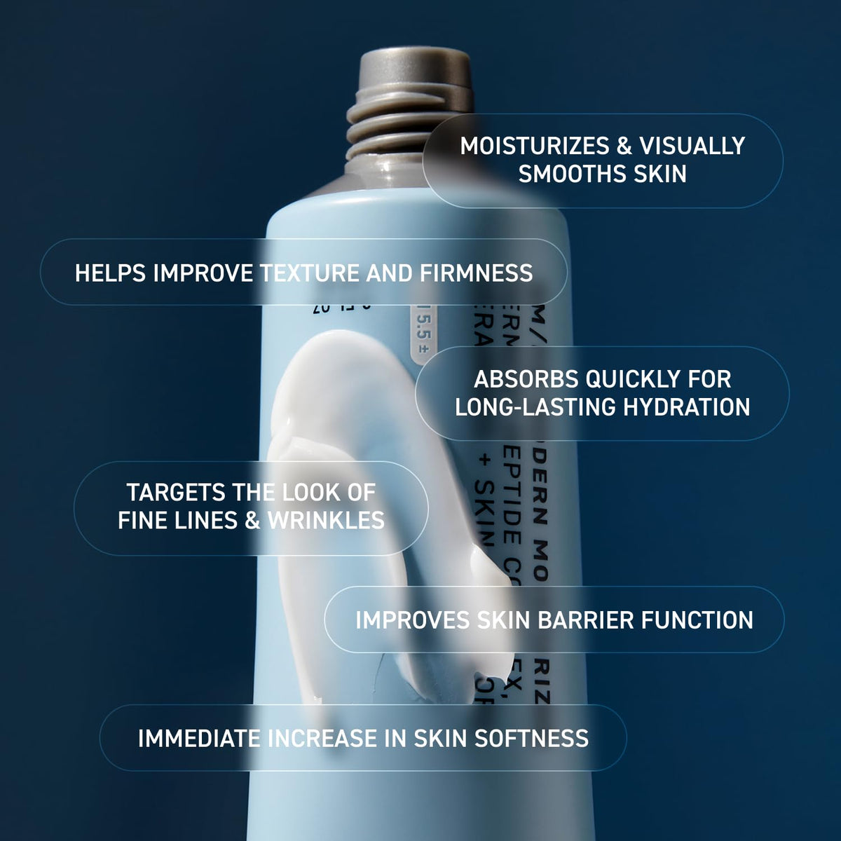Prequel Skin Face Moisturizer Peptide Cream side view showing label