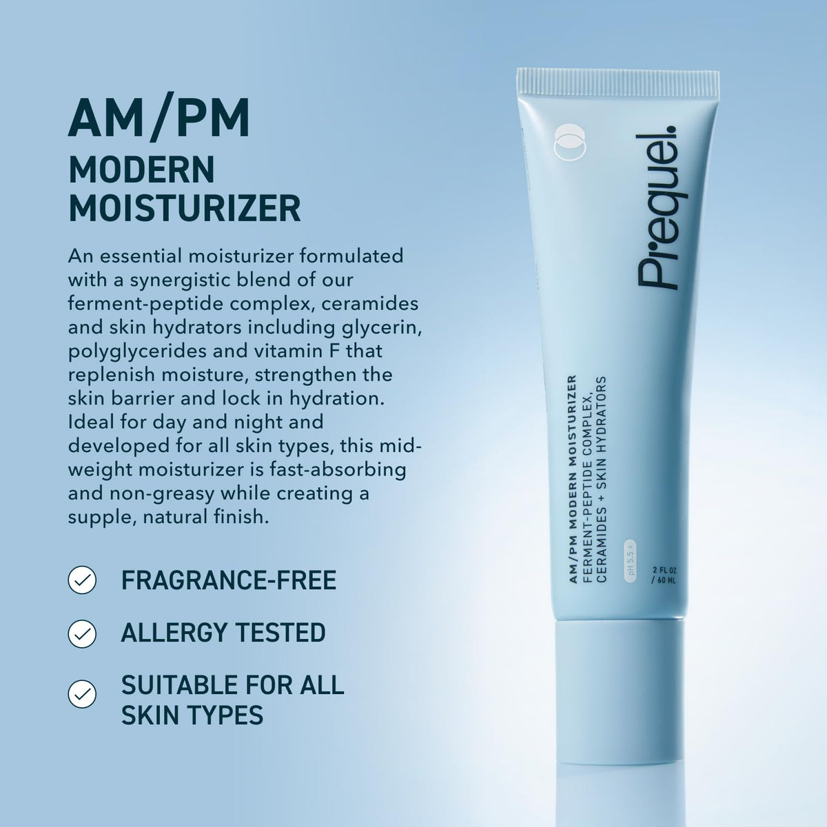 Prequel Skin Face Moisturizer Peptide Cream texture close-up