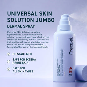 Prequel Skin Hypochlorous Acid Spray bottle side view