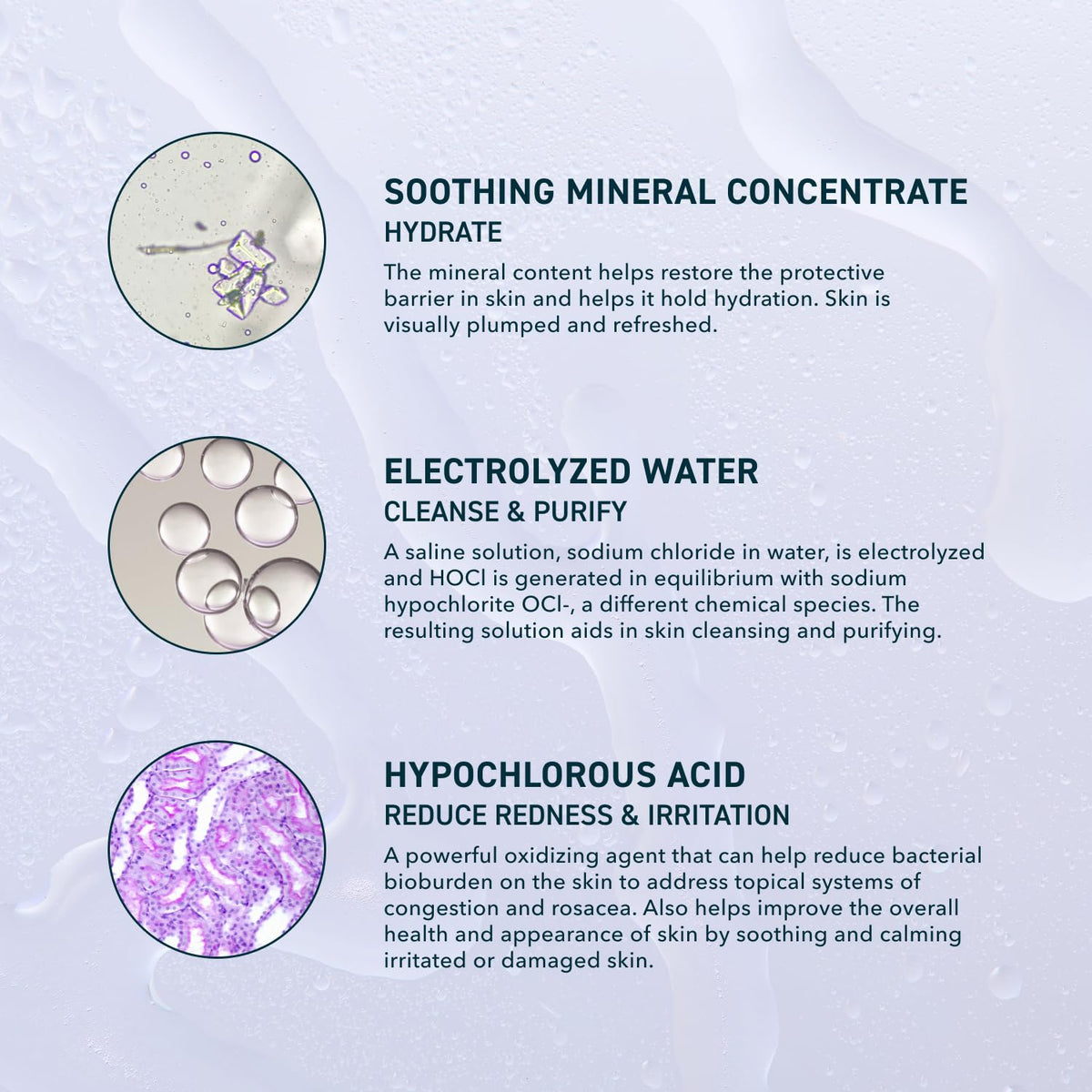 Prequel Skin Hypochlorous Acid Spray mist application on skin