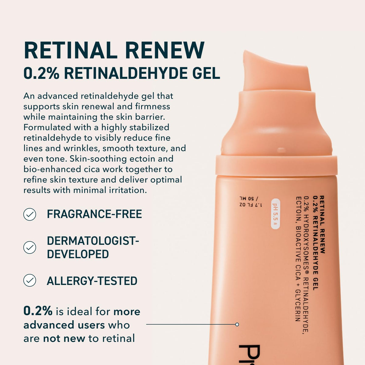 Prequel Skin Retinal Renew 0.2% Gel packaging details