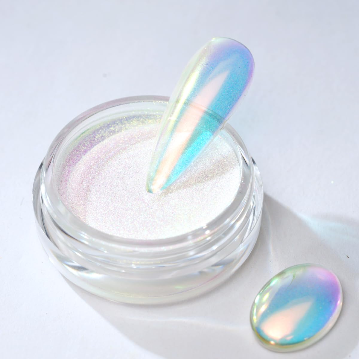 Pretty Diva Mermaid Chrome Nail Powder jar front view