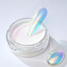 Pretty Diva Mermaid Chrome Nail Powder jar front view