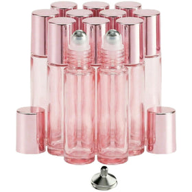 PrettyCare 12 Pack 10ml Essential Oil Roller Bottles front view