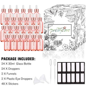 PrettyCare 1oz glass eye dropper bottle with dropper top