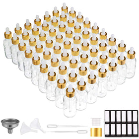 PrettyCare 2oz glass eye dropper bottle with golden cap