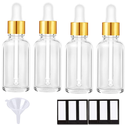 PrettyCare 4 Pack 1oz Dropper Bottles front view