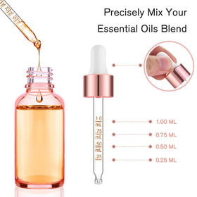 PrettyCare 63 pack of glass eye dropper bottles in bulk
