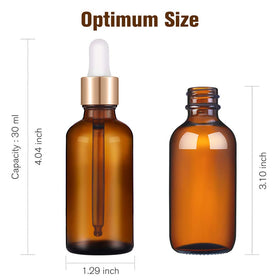 PrettyCare amber bottle with funnel and pipette