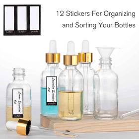 PrettyCare Amber Glass Dropper Bottle side view