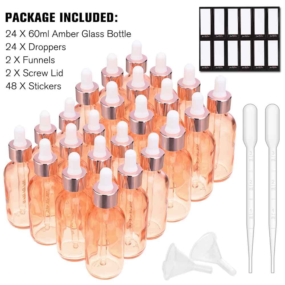 PrettyCare dropper bottles displayed on a counter