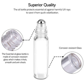 PrettyCare essential oil roller bottle with gold cap and bamboo lid