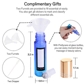 PrettyCare essential oil roller bottles packed in a box