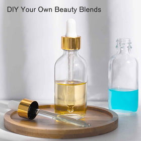 PrettyCare glass dropper bottle in a travel setting