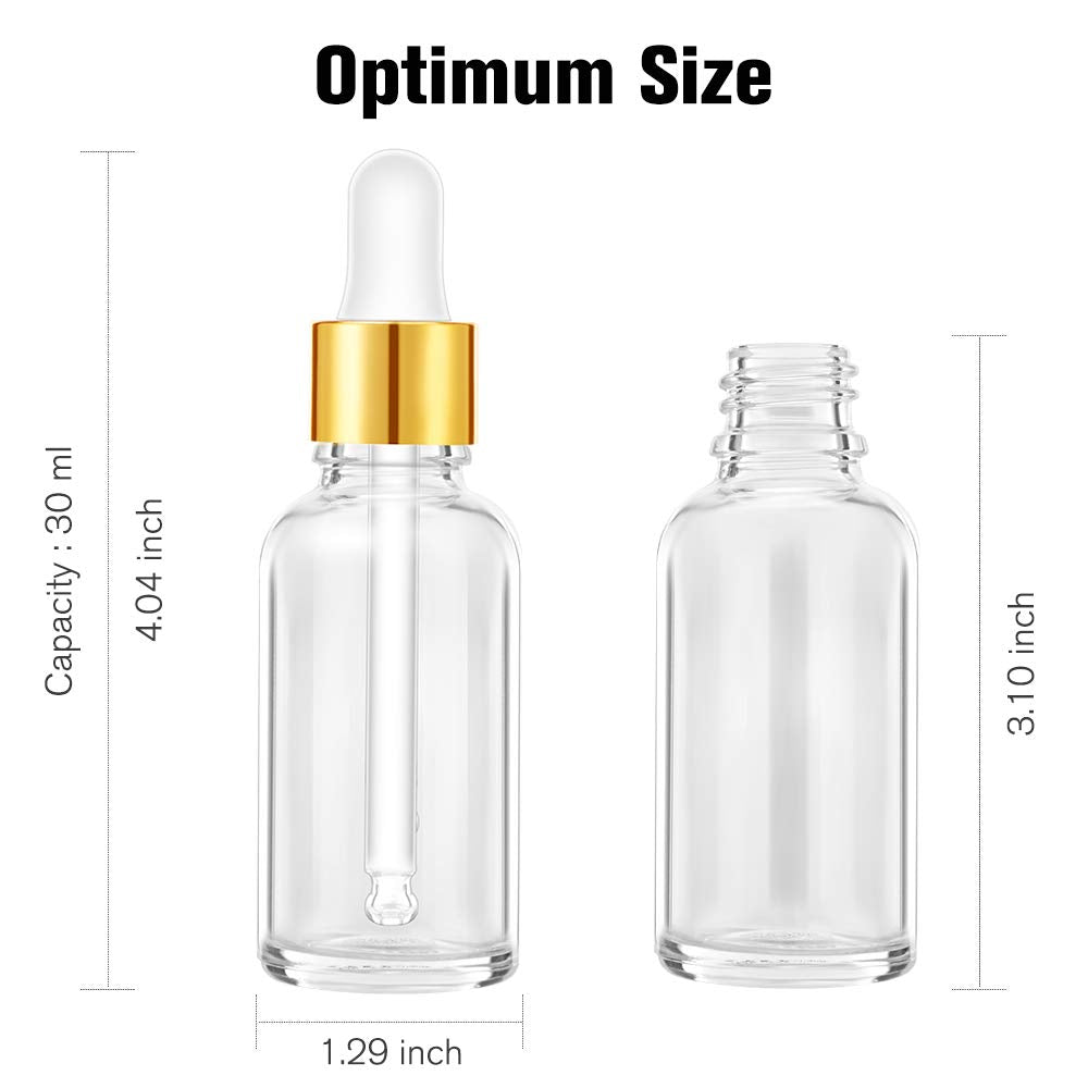 PrettyCare glass dropper bottle showing UV resistant glass