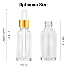 PrettyCare glass dropper bottle showing UV resistant glass