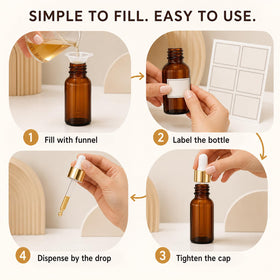 PrettyCare glass dropper bottle with essential oils