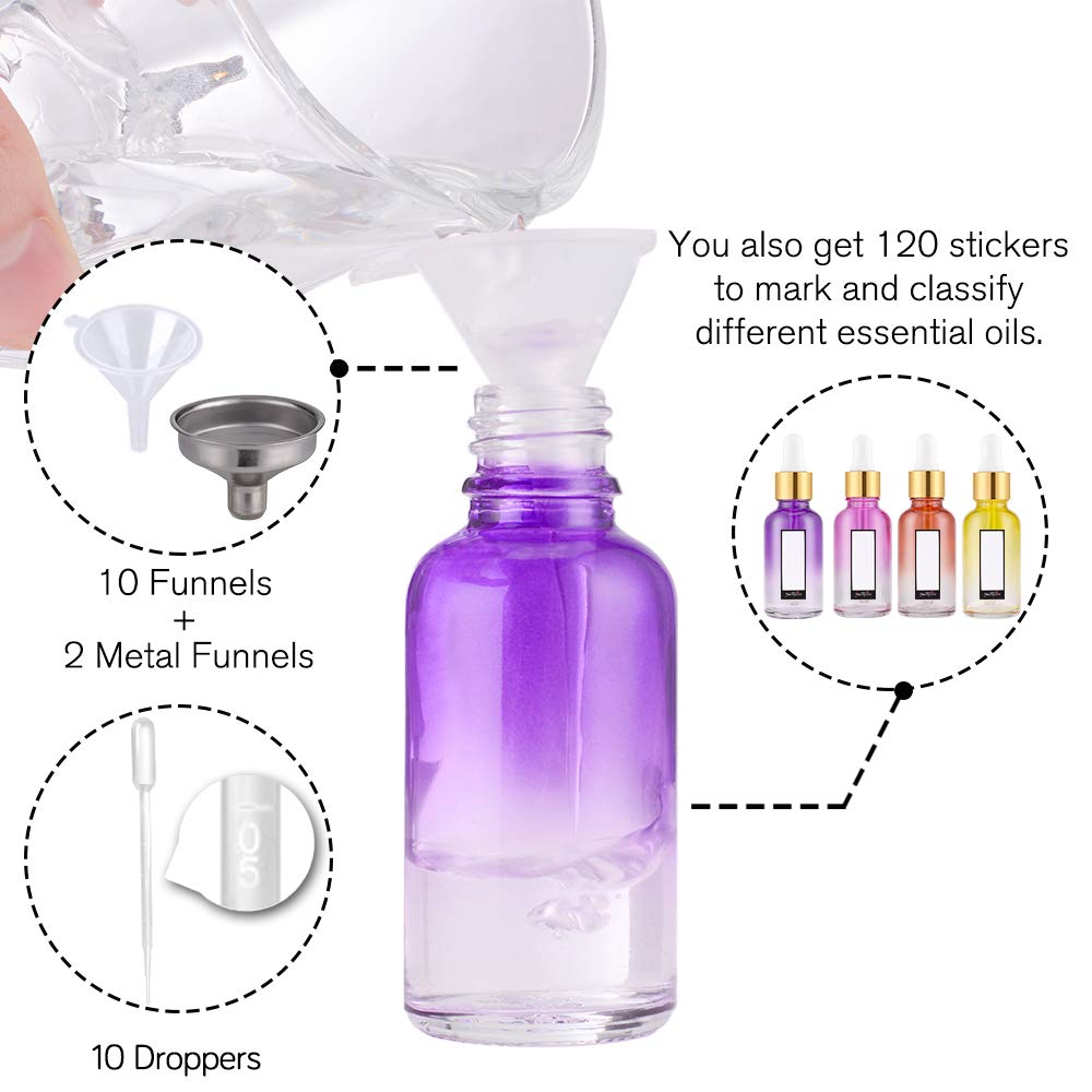 PrettyCare Glass Eye Dropper Bottles in a travel setting