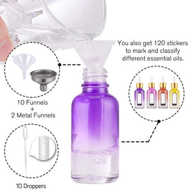 PrettyCare Glass Eye Dropper Bottles in a travel setting