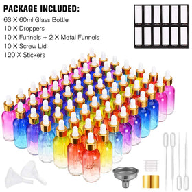 PrettyCare Glass Eye Dropper Bottles with essential oils