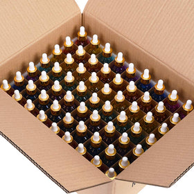 PrettyCare Glass Eye Dropper Bottles with labels and funnels