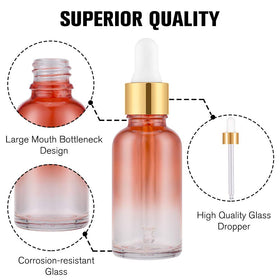 PrettyCare leakproof dropper bottle with golden cap