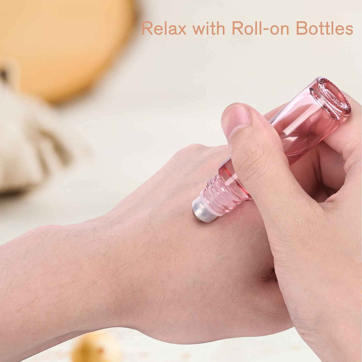 PrettyCare roller bottles with labels and spare parts