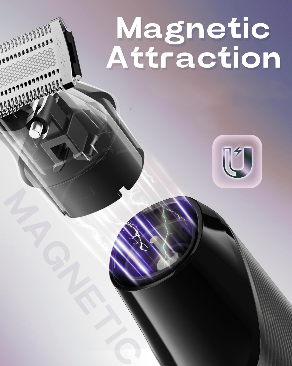 Prettywill Beard Trimmer with three guide combs for length adjustment