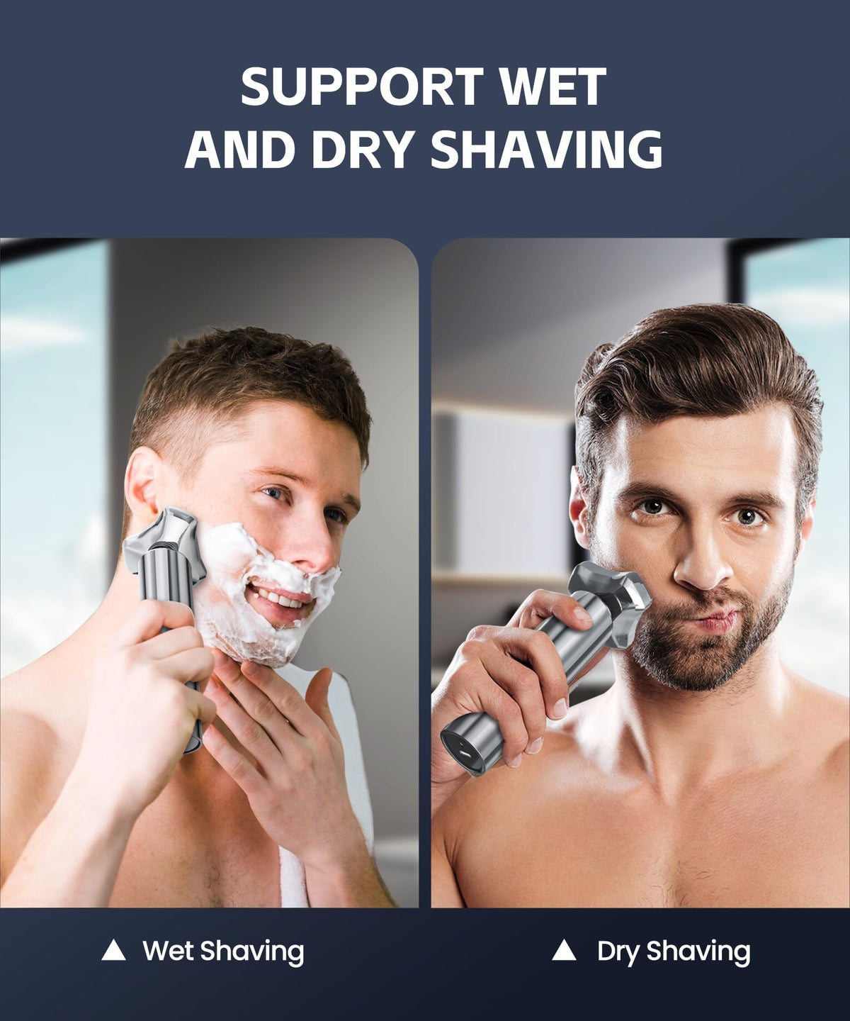 Prettywill Electric Razor demonstrating waterproof feature